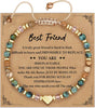 Friendship Bracelets for Women with Turquoise Beads Stretch Stackable Set - A-Best Friend