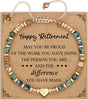 Friendship Bracelets for Women with Turquoise Beads Stretch Stackable Set - E-Retirement