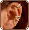 4 Pairs Ear Cuffs Non Piercing - 14K Gold Plated Ear Cuff Earrings for Women Trendy Ear Cuff for Non Pierced Ears Clip On Carrtilage Earring - 14K Gold Plated-Trendy