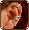 4 Pairs Ear Cuffs Non Piercing - 14K Gold Plated Ear Cuff Earrings for Women Trendy Ear Cuff for Non Pierced Ears Clip On Carrtilage Earring - Silver Plated-Trendy