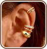 4 Pairs Ear Cuffs Non Piercing - 14K Gold Plated Ear Cuff Earrings for Women Trendy Ear Cuff for Non Pierced Ears Clip On Carrtilage Earring - 14K Gold Plated-Chunky