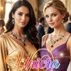 Rhinestone Bridal Wedding Jewelry Sets Gold Necklace Earrings Set Leaf Prom Formal Costume Jewelry Set for Women and Brides - view 4