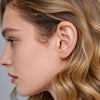 925 Sterling Silver 14K Gold Plated Huggie Half Hoop Earrings - view 2