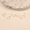925 Sterling Silver 14K Gold Plated Huggie Half Hoop Earrings - view 6
