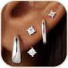 Gold Huggie Earrings for Women, Earring - Silver Plated