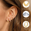 Gold Huggie Earrings for Women, Earring - view 5
