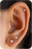 6 pcs Flat Back Earrings for Women Cartilage Helix Stud Ear Stack - Gold flatback-288