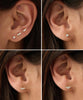 6 pcs Flat Back Earrings for Women Cartilage Helix Stud Ear Stack - view 3