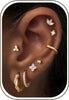 8 Pairs Gold Huggie Hoop Earrings for Women - main view