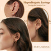 8 Pairs Gold Huggie Hoop Earrings for Women - view 5