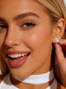 4 Pairs Silver Stud Earrings for Women, 18K Silver Plated Premium Cubic Zirconia Earrings, Halo Round Square Stud Earrings Set for Women - view 7