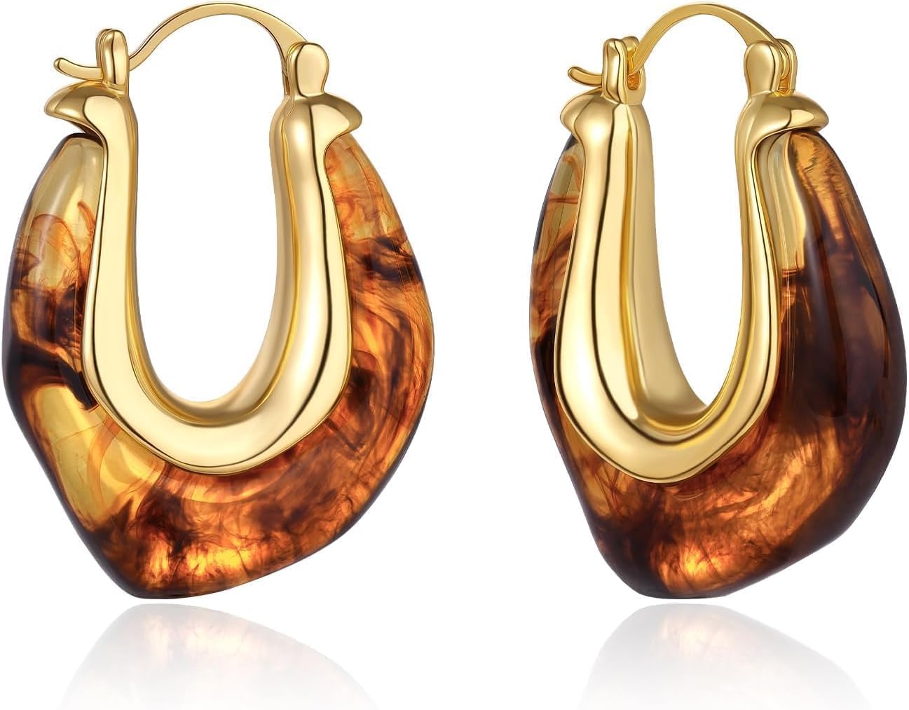 Acrylic Hoop Earrings for Women - main view
