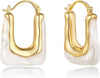 Acrylic Hoop Earrings for Women - F-Classic White