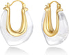 Acrylic Hoop Earrings for Women - D-Organic Transparent