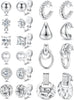 Clip On Earrings for Women 14K Gold Plated Clip Earrings Non Pierced - 10Pairs-Silver Plated