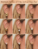 Clip On Earrings for Women 14K Gold Plated Clip Earrings Non Pierced - view 4