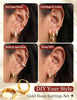 8 Pairs Gold Hoop Earrings Set for Women, 14K Gold Plated Stackable Gifts - view 3