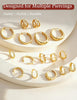 8 Pairs Gold Hoop Earrings Set for Women, 14K Gold Plated Stackable Gifts - view 7