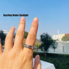 6mm Titanium Fidget Rings for Women Anxiety Relasing, Full Cubic Zirconia Ring Eternity Wedding Band Ring Love Statement Jewelry, Stainless Steel - view 3