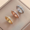6mm Titanium Fidget Rings for Women Anxiety Relasing, Full Cubic Zirconia Ring Eternity Wedding Band Ring Love Statement Jewelry, Stainless Steel - view 6