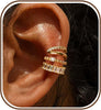 Ear Cuff Earrings for Women Non Piercing, Dainty 14K Gold Plated Chain Cartilage Earrings Set Gold Statement Cuff Earring Stack Fashion Cartilage - ear cuff3-Gold