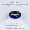 Mood Fidget Ring for Women Teens - 6mm Stainless Steel Temperature Sensative Color Changing Spin Rings for Anxiety Relief Mood Jewelry - view 5