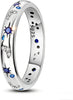 925 Sterling Silver Sun Moon Star Ring for Women Sapphire Stackable - main view