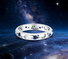 925 Sterling Silver Sun Moon Star Ring for Women Sapphire Stackable - view 2