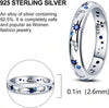 925 Sterling Silver Sun Moon Star Ring for Women Sapphire Stackable - view 5