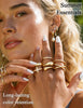 Chunky Gold Rings for Women, 14K Gold Plated Dainty Stackable Cross Cubic Zirconia Ring Set, Knuckle Stacking Pinky Thumb Ring Statement Wedding - view 3