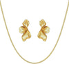 Chunky Gold Statement Earrings For Women Trendy Gold Plated Sectored Flower Leaf Angel Wing Earrings Large Stud Jewlery - Flower+Snake 2 Set-Gold