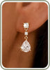 Dangle Earrings for Women – 14K Gold Plated/Silver Drop Earrings Sparkly CZ Dangle Earrings Elegant Dangling Earrings for Wedding Bridal Prom Jewelry - 5-Dangle CZ Gold