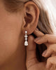 Dangle Earrings for Women – 14K Gold Plated/Silver Drop Earrings Sparkly CZ Dangle Earrings Elegant Dangling Earrings for Wedding Bridal Prom Jewelry - view 6