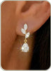 Dangle Earrings for Women – 14K Gold Plated/Silver Drop Earrings Sparkly CZ Dangle Earrings Elegant Dangling Earrings for Wedding Bridal Prom Jewelry - 2-Dangle CZ Gold