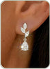 Dangle Earrings for Women – 14K Gold Plated/Silver Drop Earrings Sparkly CZ Dangle Earrings Elegant Dangling Earrings for Wedding Bridal Prom Jewelry - 2-Dangle CZ Silver