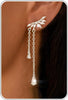 Dangle Earrings for Women – 14K Gold Plated/Silver Drop Earrings Sparkly CZ Dangle Earrings Elegant Dangling Earrings for Wedding Bridal Prom Jewelry - 4-Dangle CZ Silver