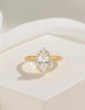 3CT Oval Cut CZ Engagement Rings for Women Halo Wedding Band - view 4