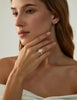 3CT Oval Cut CZ Engagement Rings for Women Halo Wedding Band - view 5