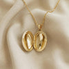 Love Heart Locket 14K Gold Filled Oval Circle Rectangle Lockets that Hold Pictures Necklace for Women - view 4