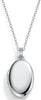 Love Heart Locket 14K Gold Filled Oval Circle Rectangle Lockets that Hold Pictures Necklace for Women - SilverOval