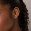 4 Pair Small Gold Hoop Earrings for Women Sensitive Ears - 14k Real Gold Plated Hoops Zirconia Cartilage Huggie Earrings Set Helix Piercing Earring - view 6