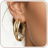 4 Pair Small Gold Hoop Earrings for Women Sensitive Ears - 14k Real Gold Plated Hoops Zirconia Cartilage Huggie Earrings Set Helix Piercing Earring - 1945 Hoop Gold