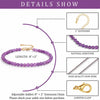 Natural Stone Beaded Anklets for Women, Handmade Boho Clear Quartz 4mm Crystal Beads Anklet, Gold Chain Adjustable Ankles Bracelet, Beach Summer - view 3
