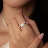 Stackable Rings, Two Tone CZ Eternity Band Set - view 2