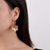 Dangle Flower Gold Earrings for Women, Trendy Statement Hoop Earrings Gifts - view 3