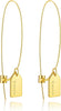 Dangle Flower Gold Earrings for Women, Trendy Statement Hoop Earrings Gifts - 14K gold plating