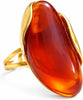 Colorful Chunky Statement Rings for Women Large Acrylic Resin Jewelry - Amber