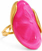 Colorful Chunky Statement Rings for Women Large Acrylic Resin Jewelry - Rose Red