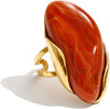 Colorful Chunky Statement Rings for Women Large Acrylic Resin Jewelry - Cinnamon