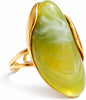 Colorful Chunky Statement Rings for Women Large Acrylic Resin Jewelry - Green